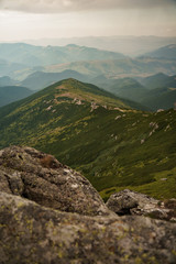 carpathians view from top of the mountain