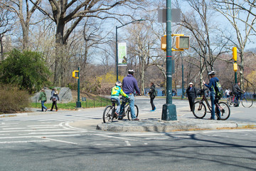 Sunny spring day in Central Park, Manhattan, New York City, USA.