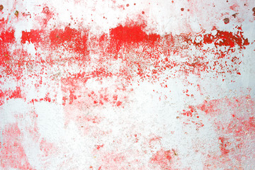 Metal plate texture with some weathered red paint