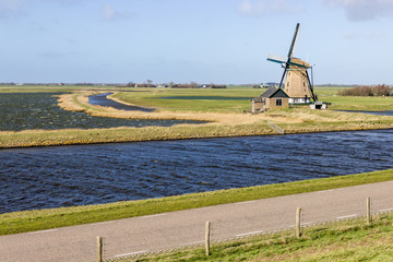 Krassekeet dutch rural scenery at the island Texel in the Netherlands