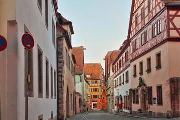 Beautiful Deutsch street of a small old provincial town