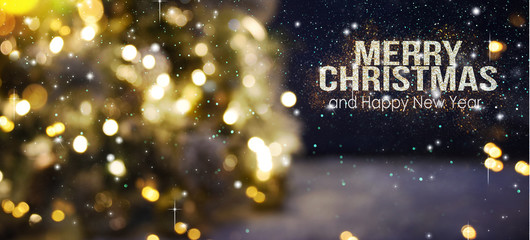Christmas tree with decoration and lighting