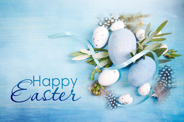 Easter background with Easter eggs