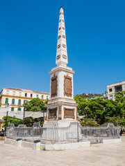 Obraz premium Merced square under blue sky in Malaga, Spain