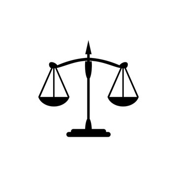 scale justice icon vector illustration sign