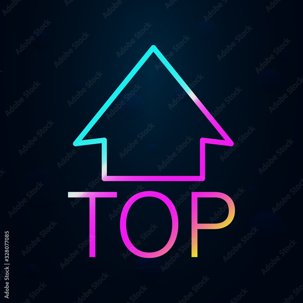 Aufkleber top arrow sign in nolan style icon. simple thin line, outline vector of cargo logistic icons for ui 
