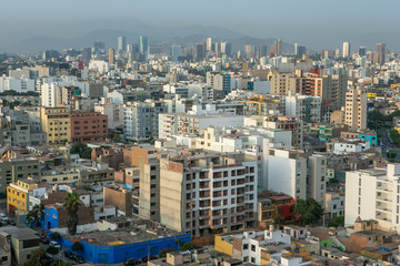 Fototapeta na wymiar Miraflores aireal. City. Lima , Peru. Overview