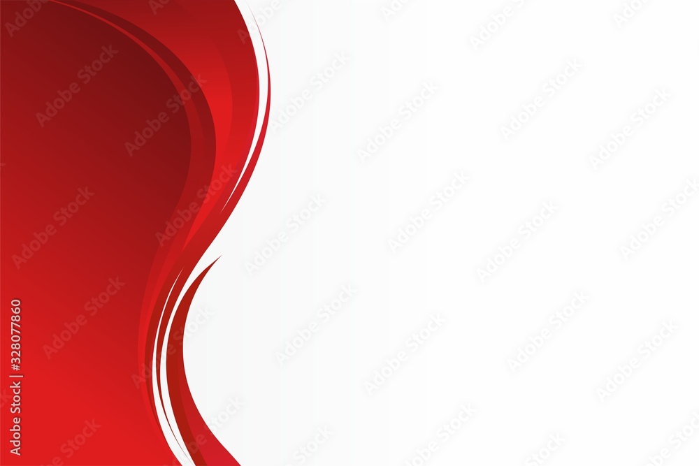 Poster abstract stylish red wave background with empty space for text design template vector