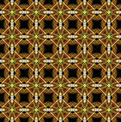 Fototapeta premium Pattern mandala kaleidoscope Abstract geometric colorful seamless background . Cross repeated squares and blocks background.