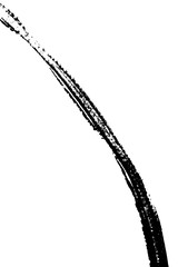 abstract black brush stroke of watercolor drawing paint texture on white background, used for element creative art design