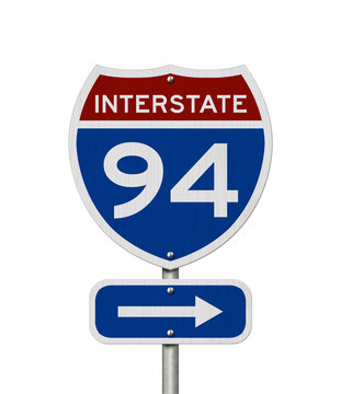 I-94 interstate USA highway road sign