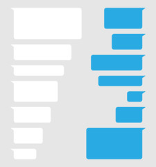 Obraz premium Vector phone chat bubbles set, sms message speech templates