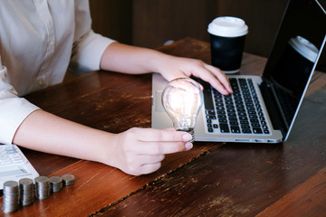 saving coins idea for investment Concept idea and innovation.