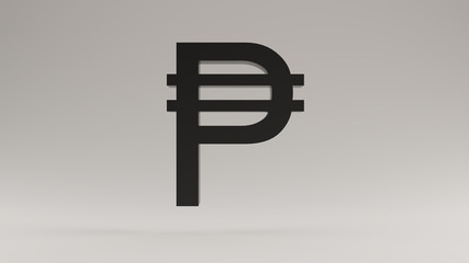 Black Philippine Peso Sign