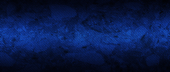 blue and black carbon fibre background and texture.