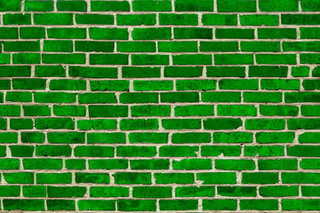 Seamless St. Patrick's day background of green brick wall background or texture.