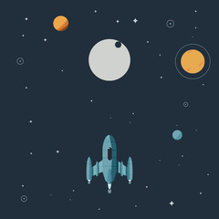 spacecraft - vector illustration