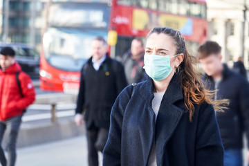 Young Woman Wearing Face Mask