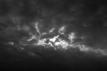 Fototapeta premium White cloud, Fluffy texture, abstract, black and white sky background
