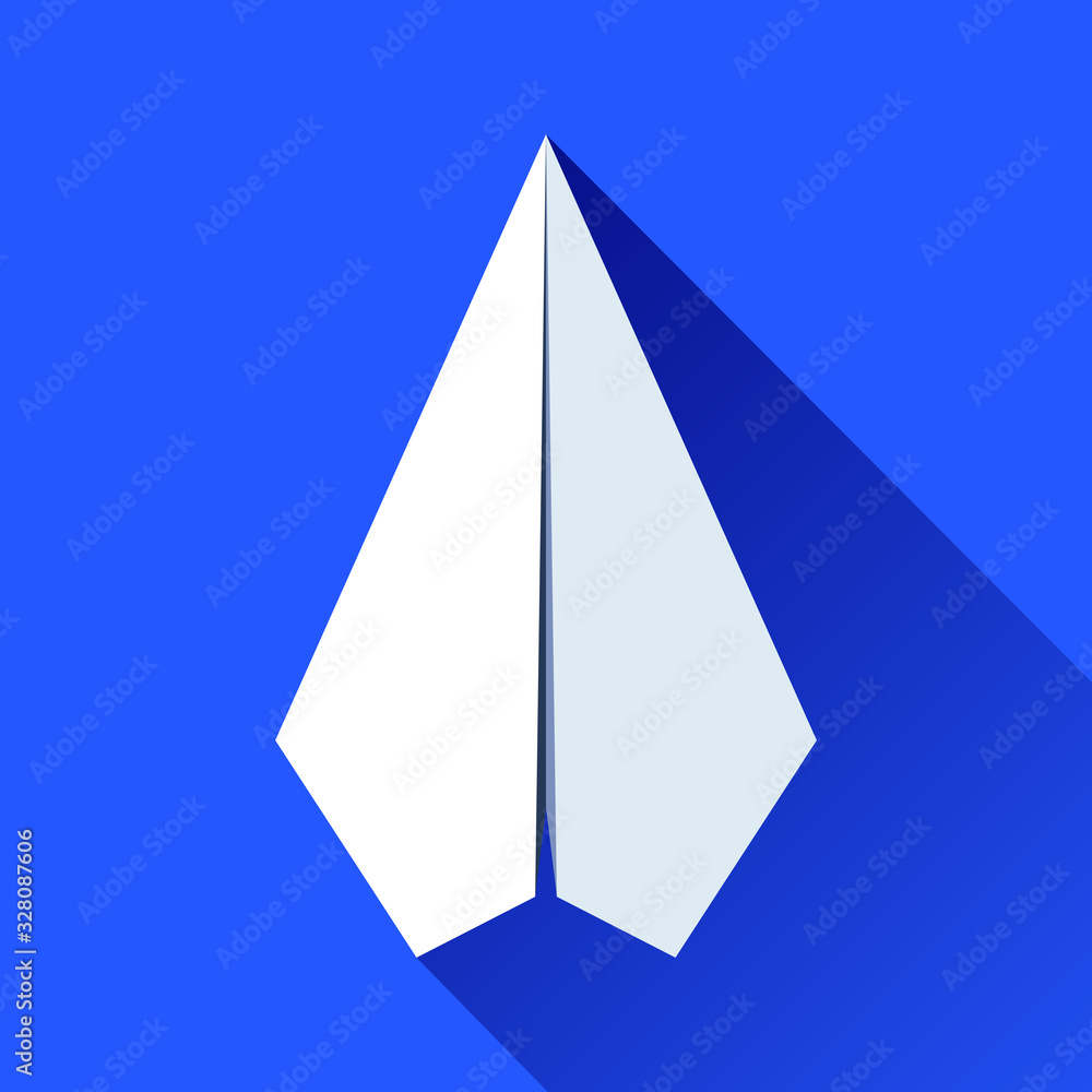 Aufkleber paper plane icon in flat style. airplane symbol. vector object for you project