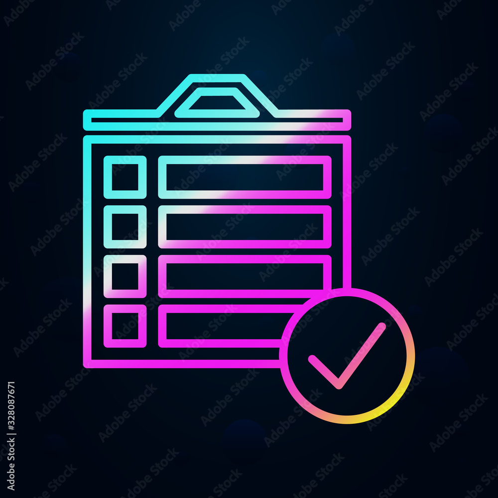 Poster checklist in nolan style icon. simple thin line, outline vector of cargo logistic icons for ui and u