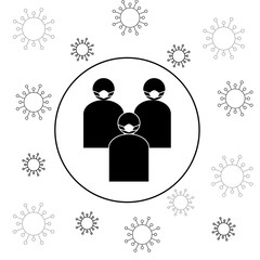 people wearing protective medical mask for prevent virus