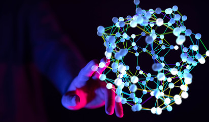 Global network concept. 3D rendering