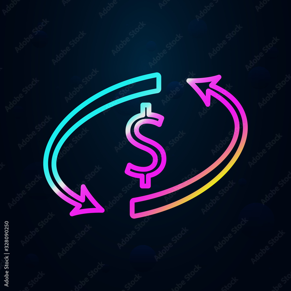 Poster circulation of money in nolan style icon. simple thin line, outline vector of cargo logistic icons f