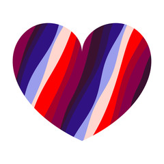 Colorful vector Heart icon. Love symbol Flat style. Design elements for Valentine's day