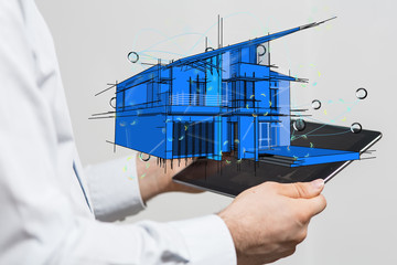 Fototapeta na wymiar Smart home and future concept