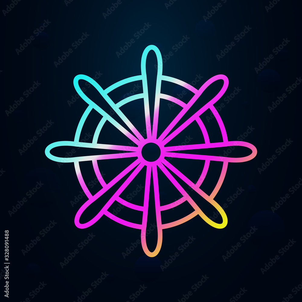 Poster handwheel in nolan style icon. Simple thin line, outline vector of cargo logistic icons for ui and ux, website or mobile application