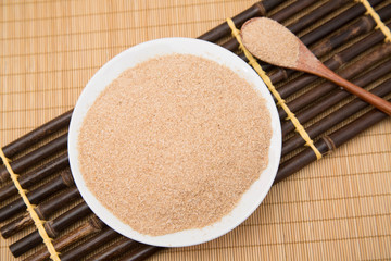A pile of feed wheat bran