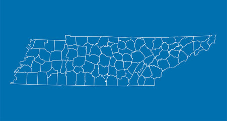 map of Tennessee