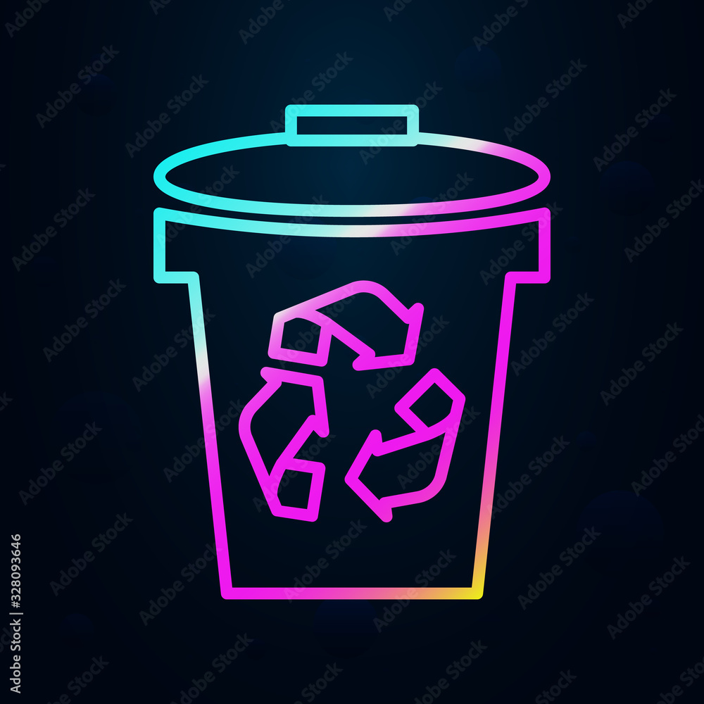Poster bin in nolan style icon. simple thin line, outline vector of cargo logistic icons for ui and ux, web