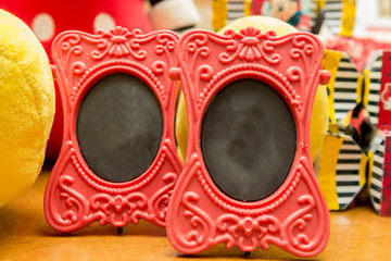 Sweet table decoration in childrens party.