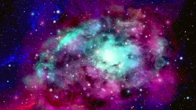 Travelling slowly through space, passing stars and nebula.stellar nebula. galaxy in deep space. deep space exploration. star fields and nebulas in space