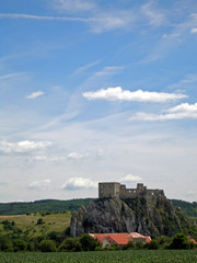 Beckov castle - castle in ruins located near the village of Beckov, Slovakia