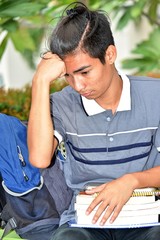 Obraz premium A Sad Minority Student