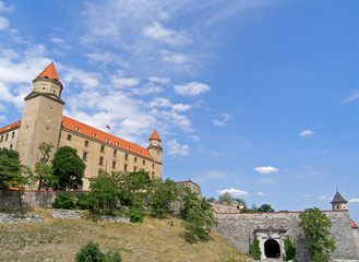 Fototapeta na wymiar Bratislava Castle, main castle of Bratislava, the capital of Slovakia
