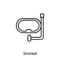 snorkel vector line icon. Simple element illustration. snorkel icon for your design.
