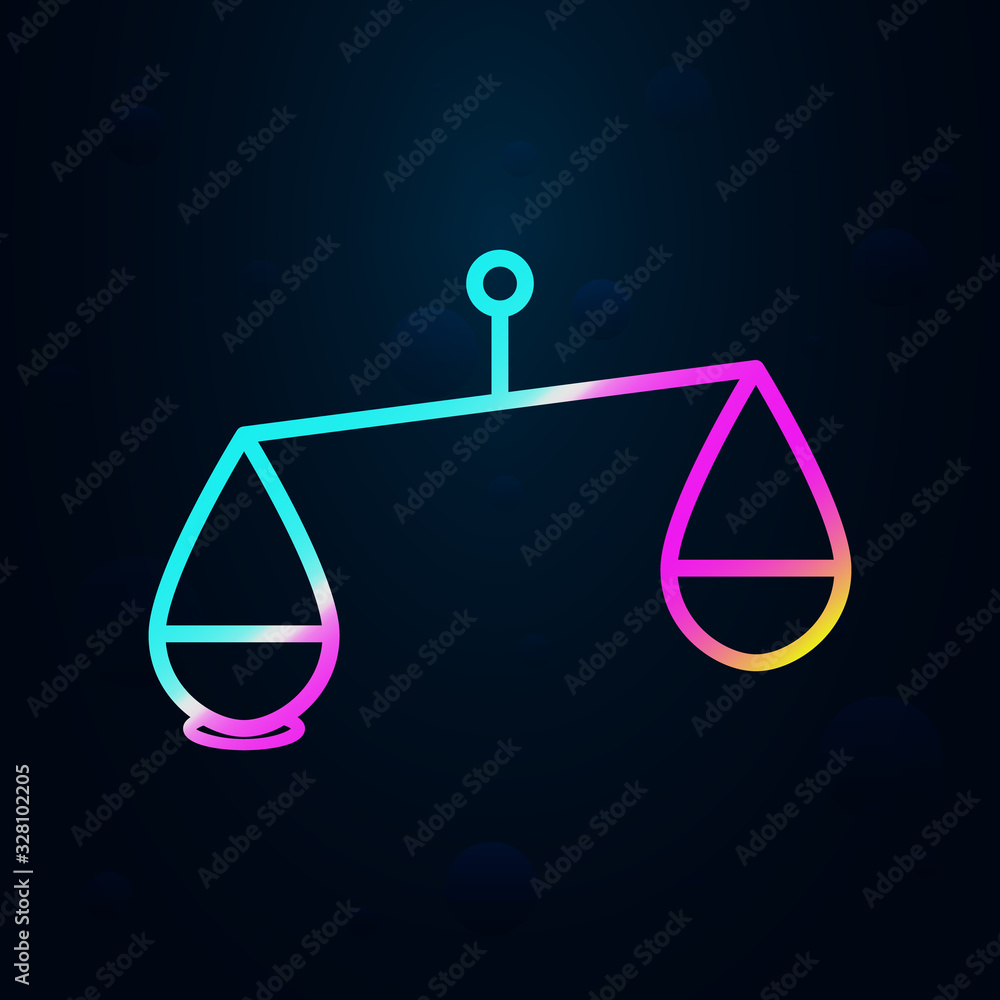 Poster libra in nolan style icon. simple thin line, outline vector of cargo logistic icons for ui and ux, w