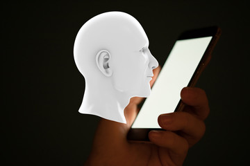Mind, brain power and energy concept.