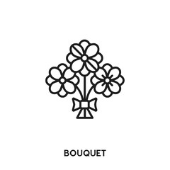 bouquet icon vector. bouquet icon vector symbol illustration. Modern simple vector icon for your design. bouquet icon vector.	