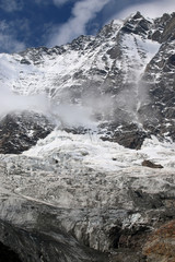Feegletscher im Kanton Wallis. Schweiz