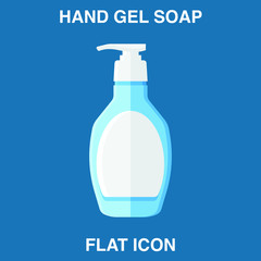 Hand Soap Dispenser, infection control concept. Soap to prevent colds, virus, Coronavirus, Antimicrobial germ kill foam, hand soap, hand gel bottle. flat icon design