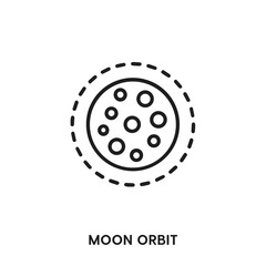 orbit vector line icon. Simple element illustration. orbit icon for your design.