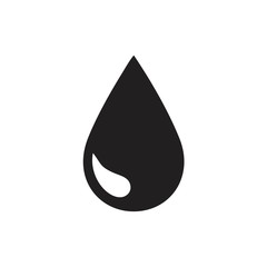 Black drop icon template black color editable. Black drop icon symbol Flat vector illustration for graphic and web design.