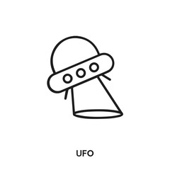 ufo vector line icon. Simple element illustration. rolling icon for your design.