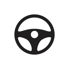 Steering wheel icon template black color editable. Steering wheel icon symbol Flat vector illustration for graphic and web design.