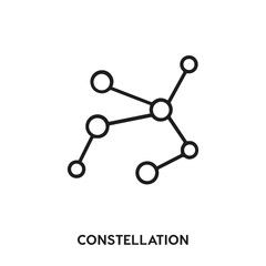 constellation vector line icon. Simple element illustration. constellation icon for your design.